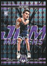 2024-25 Panini Mosaic Jam Masters Mosaic Purple Fluorescent #6 Zach Edey /175