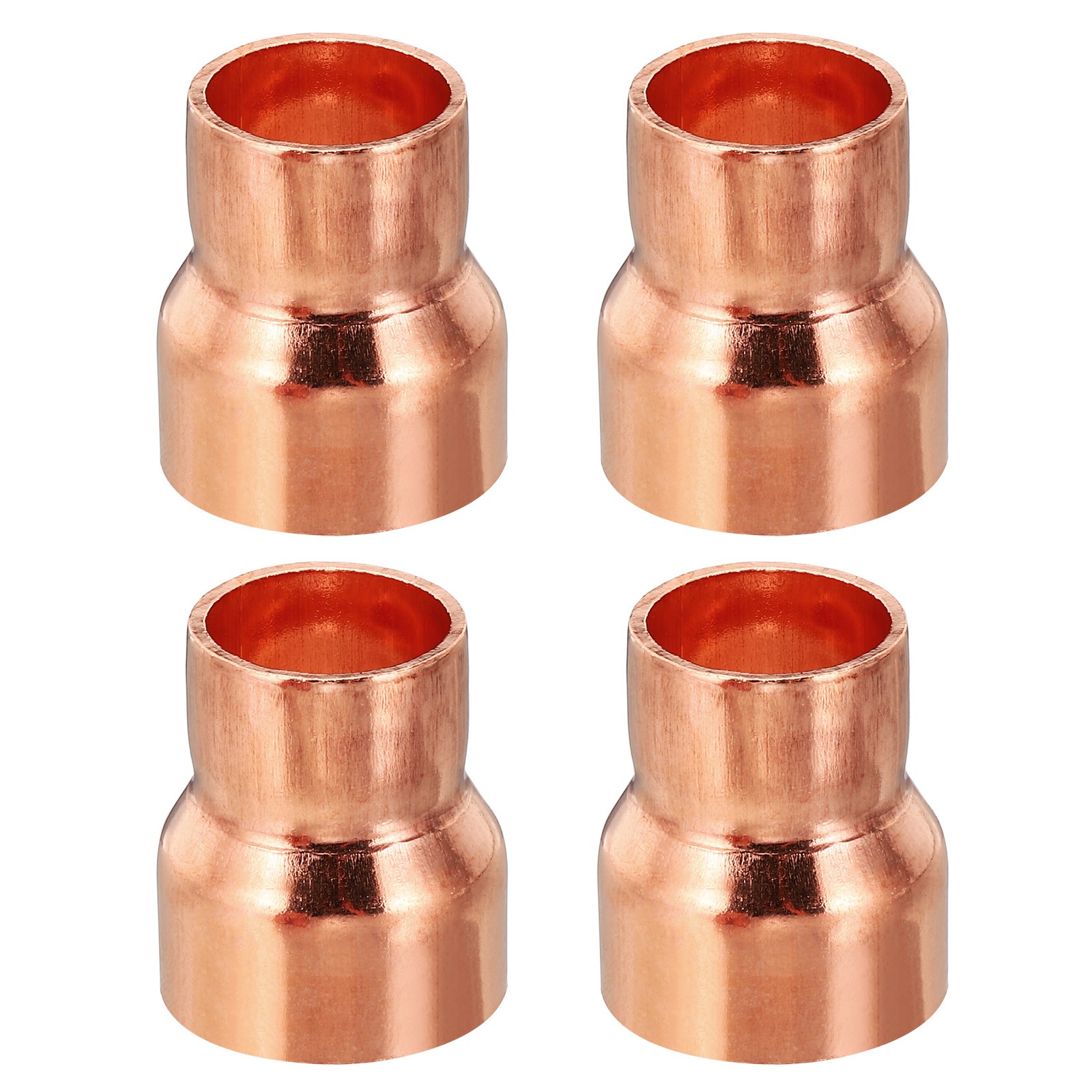 4Pack 1" to 3/4" ID Copper Reducer 99.9% Pure Copper Coupling Pressure Fitting