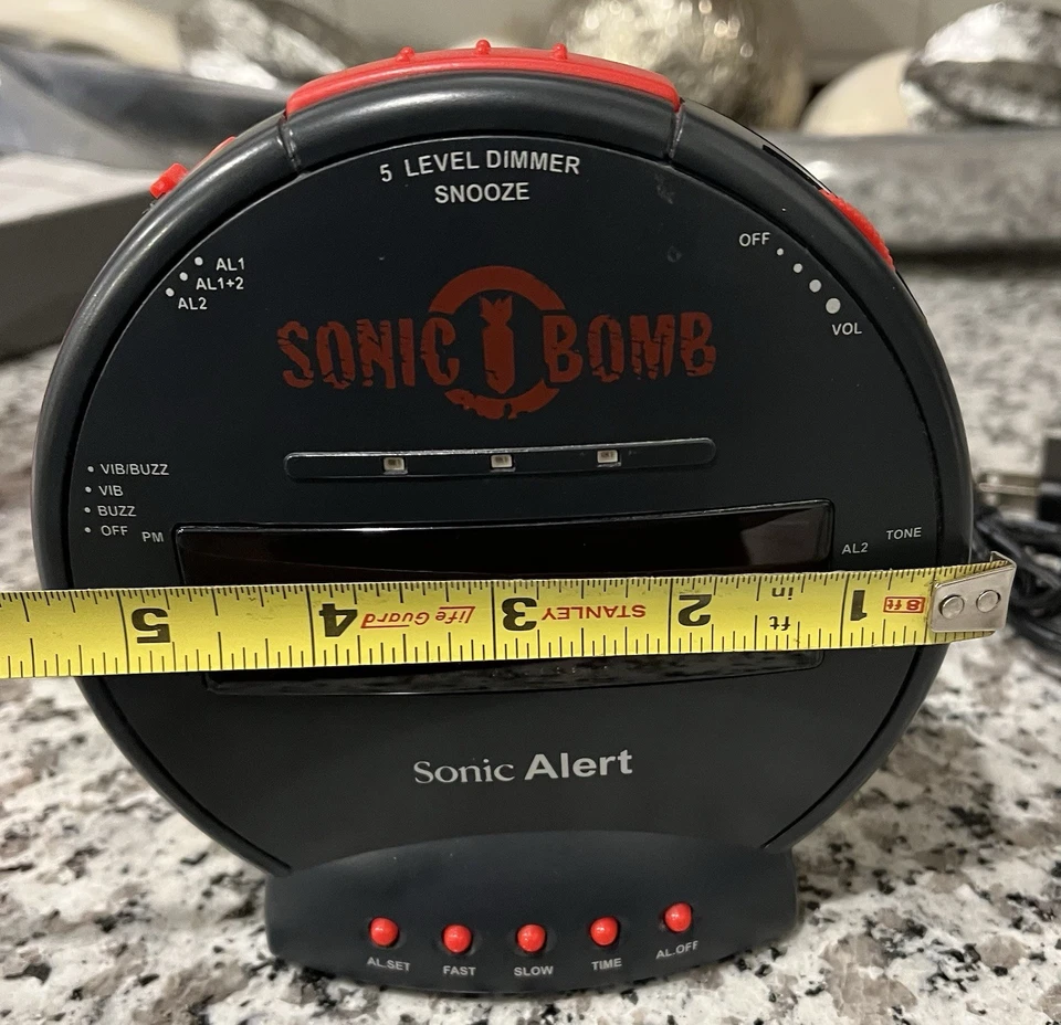 Sonic Alert “Sonic Bomb” Extra‑Loud Alarm Clock w/ Bed Shaker (Dual Alarm) - Image 4 of 4