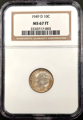 1949 D Roosevelt Dime certified MS 67 FT by NGC for foxe_61 only
