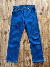 Wrangler 13MWZ Vintage 1980s USA Made Denim Jeans W31 L30 Dark Blue