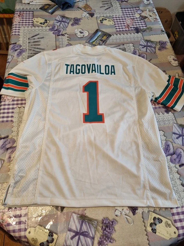 Maillot NFL Miami Dolphins, blanc, taille L - Tagovailoa - Photo 2/4