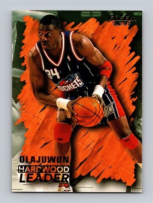 Hakeem Olajuwon 1996-97 Fleer Hardwood Leader #129 HOF NM-MT