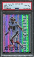 1998 Leaf Rookie and Stars Green #11 Jerry Rice psa 10 HOF   /250 *Rare* POP 6