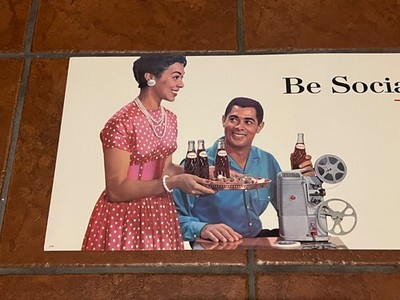 Rare Original 1950s African American Pepsi 28X11 Advertisement