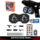 USB Motorcycle Bicycle Dynamic Devil Eye Light Decorative 3D Lens w/ APP Control