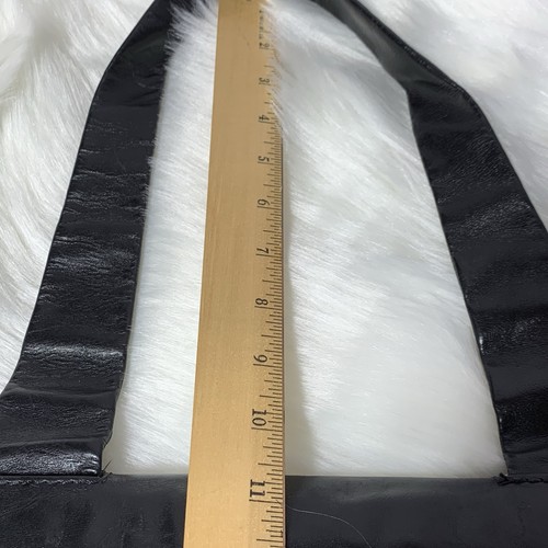 Tano New York Polished Black Leather Shoulder Unique Front Flap Magnetic Snap - Picture 22 of 24