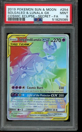 Solgaleo & Lunala-GX graded PSA 9 for sale on eBay