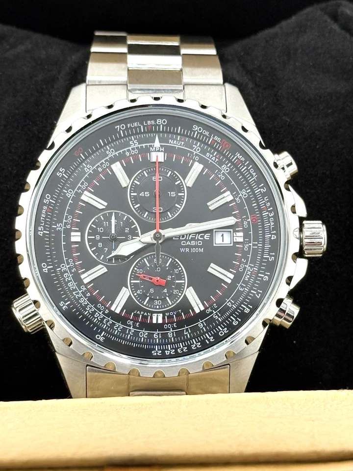 Casio EF527D-1AV, Reloj Edifice, Cronógrafo, Fecha, 100 Metros, Estuche 50MM - ¡Nuevo! Foto 2 de 4