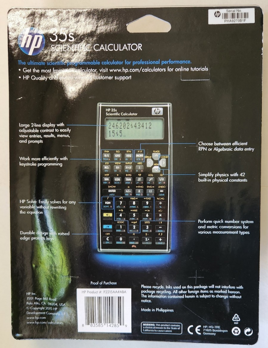 HP 35s Scientific Calculator for sale online | eBay