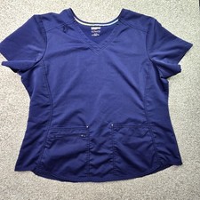 Scrubstar Scrub Top Womens 2XL Blue Indigo Ul...