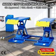 6600lb 110v Electric Mid-rise Car Lift - Ce Approved Usa Stock Free Shipping