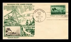 DR JIM STAMPS US COVER WWII COAST GUARD FDC SCOTT 936 CROSBY PHOTO CACHET