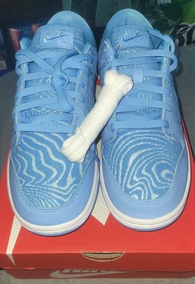 NEW Nike Dunk Low Wavy UNC University Blue Sneakers, Size 9.5 FN6834-412