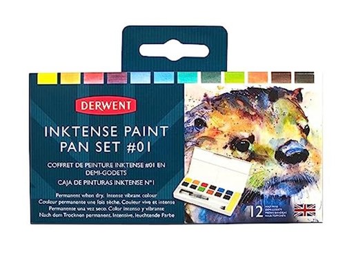 Derwent Inktense Paint 12 Pan Palette  Assorted Style Names , Pattern Names 