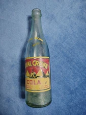 RARE -1936 ROYAL CROWN RC COLA  BOTTLE THOMPSON GA NEHI 🔥🥤