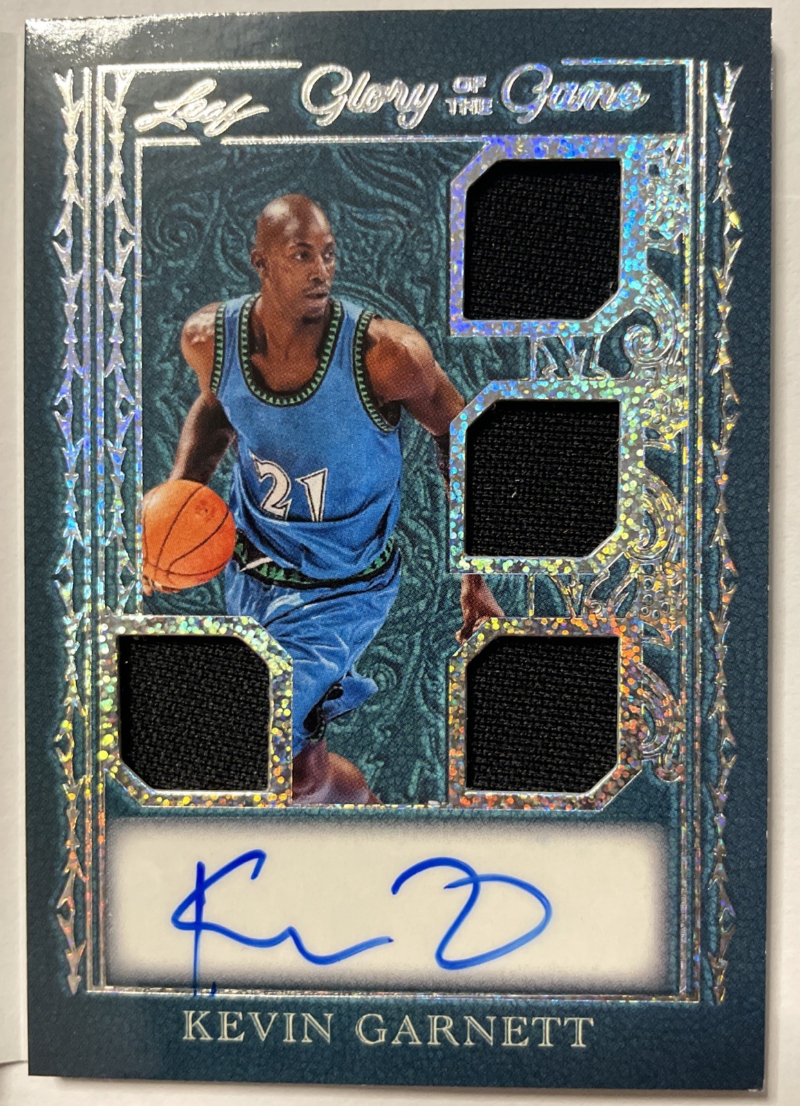 2025 Leaf Glory Of The Game Barkley Garnett Dual Auto Relic Booklet 1/6 view 4