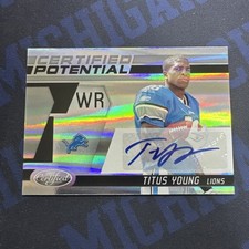 2011 Certified Potential Signatures /50 Titus Young #33 Rookie Auto RC Boise St