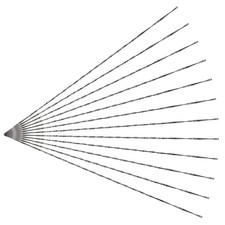Murtenze 12PCS Spiral Scroll Saw Blades, Plain End Blades 5#, Silver