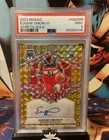 🔥2023 Panini Mosaic Scripts Gold Serial # 2/10 Eugene Omoruyi 🔥Psa 9 Sp