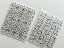  2 Recollections Geometric Embossing Folders  4.25  x 5.5   A2 size