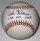 Bob Gibson signed St. Louis Cardinals autographed “1.89 WS ERA” baseball JSA COA