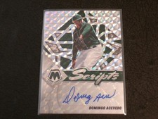 2022 Mosaic Scripts Silver Mosaic Prizm DOMINGO ACEVEDO SP RC AUTO! A'S!