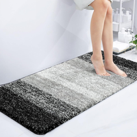Homaxy Weich Badezimmerteppich 60X120 Cm, Rutschfest Waschbar Badematte Flauschi