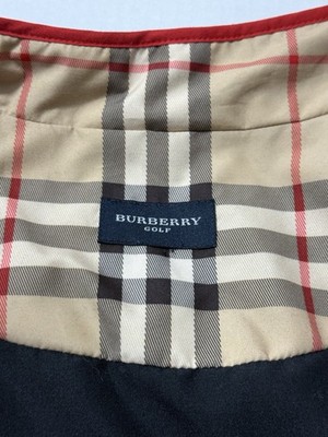 Burberry Golf Quilted Jacket Black Red Trim Shadow Creek