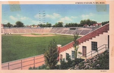 Postcard Vintage(1)MI, Flint Atwood Stadium #3A-H1511 P 9/3/1949 (#318)