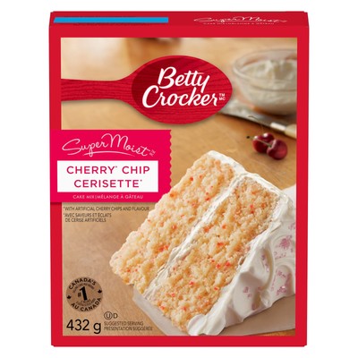 Betty Crocker, SuperMoist Cherry Chip Cake Mix, 432g Box