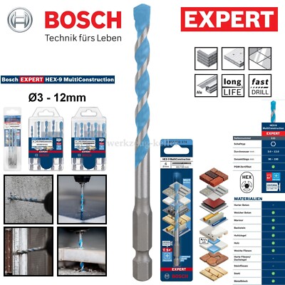 Bosch Expert HEX-9 MultiConstruction Mehrzweck Bohrer Ø3,0-12,0mm