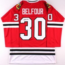 Ed Belfour Signed Chicago Blackhawks Jersey (JSA COA) NHL Career 1989–2008 / HOF