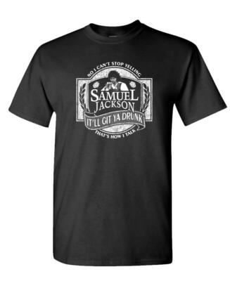 SAMUEL JACKSON BEER - chappelle comedy tv - Mens Cotton T-Shirt