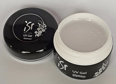 ISR UV Gel Glamour mit feinen Glitzer Aufbau Klar Mittelviskos Nagelgel 3 Phasen