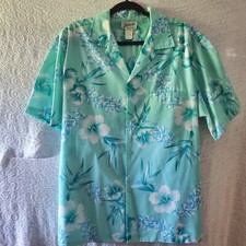 Vtg Helena's Authentic Hawaiian USA Shirt Sz XL Cool Cotton Blend. Jetted Pocket