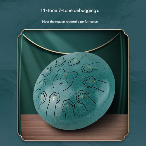 Steel Tongue Drum 11 Note 10 In Percussion Instrument Hand Pan Drum Bear Pattern - Picture 9 of 20