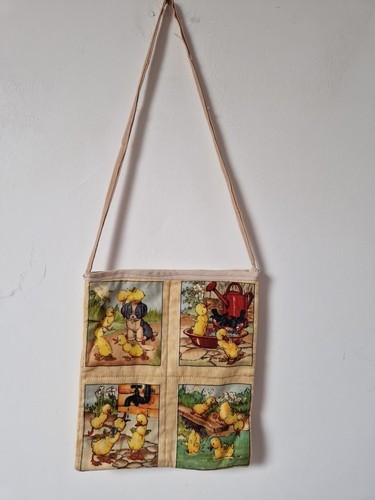 Vintage Handmade Child's Bag Duckling Ducks Puppy Girls - Picture 2 of 8