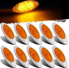 10X 6.5" 16 LED Marker Clearance Lights for Truck Peterbilt Kenworth Freightline