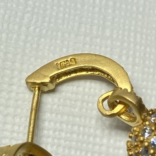 Freida Rothman Ohrringe 14 Karat vergoldet über Sterlingsilber 925 CZ & Türkis - Bild 5 von 10