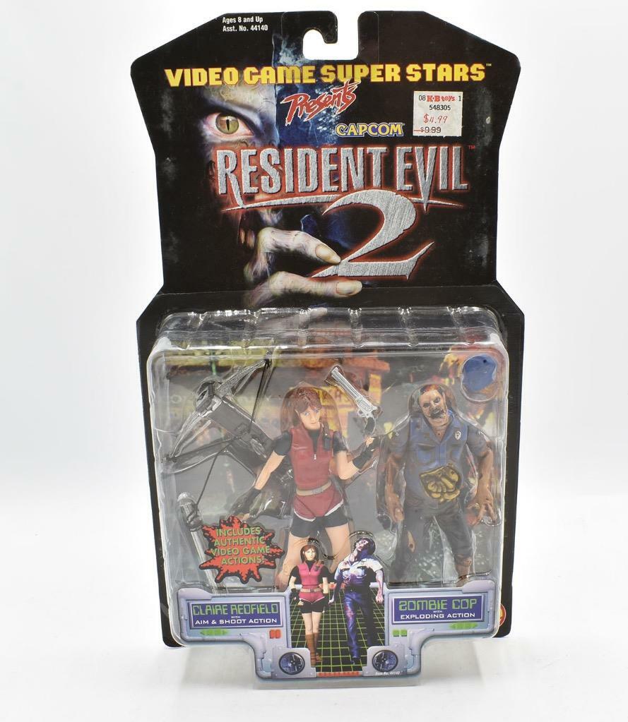 Details about Claire Redfield & Zombie Cop NEW MOSC Resident Evil 2 Toy Biz 1998 Figure Set