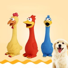Rubber Squeeze Shrilling Screaming Chicken Dog Toy Free Shipping 