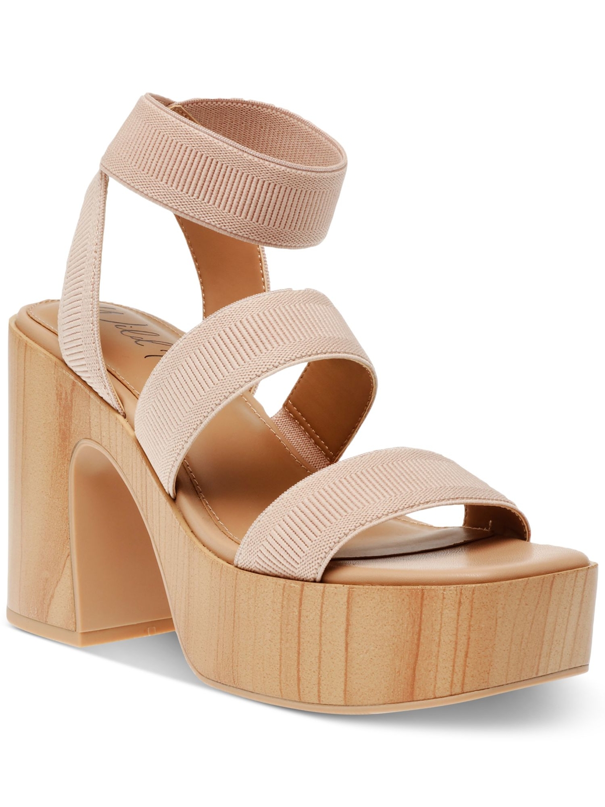 Женская бежевая босоножка WILD PAIR Womens 1-1/2 на платформе под дерево, на каблуке Scarlitt, 8,5 М