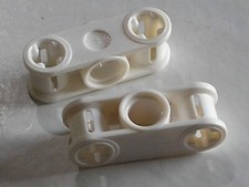 2 x LEGO White Technic Axle Joiner Perpendicular ref 32184 / set 8435 10212 8088