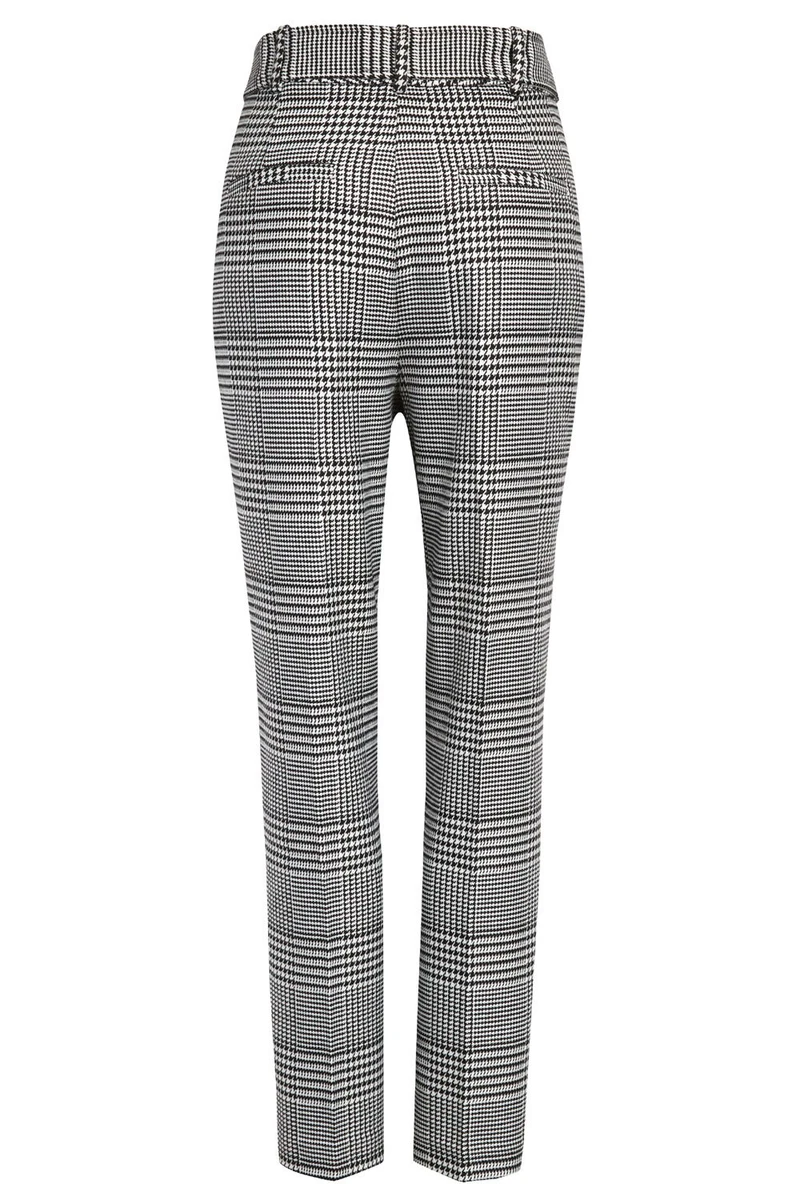 Halogen Womens Tie Waist Houndstooth Pants 14 Black - NWT $99