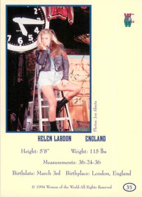 HELEN LABDON 1994 Women Of The World Trading Card #35 ENGLAND | eBay