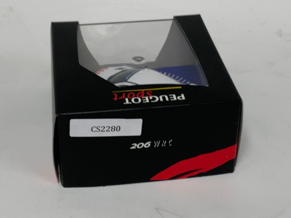 Miniature Peugeot 206 WRC 1/43 – Salon Paris 1998 – Vitesse SKM99012 (Blanc, Rallye)