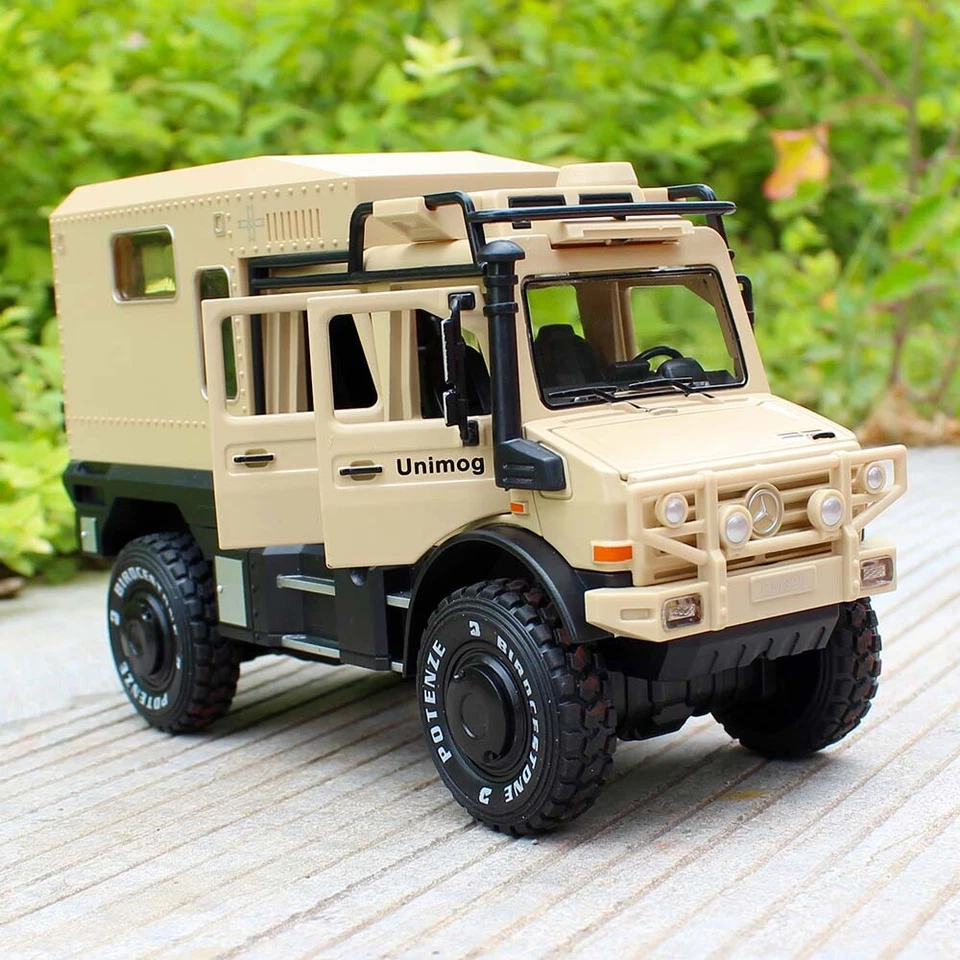 1/32 UNIMOG U4000 Motorhome Alloy Touring Car Model Diecast Metal Off-road Toy - Image 4 of 4