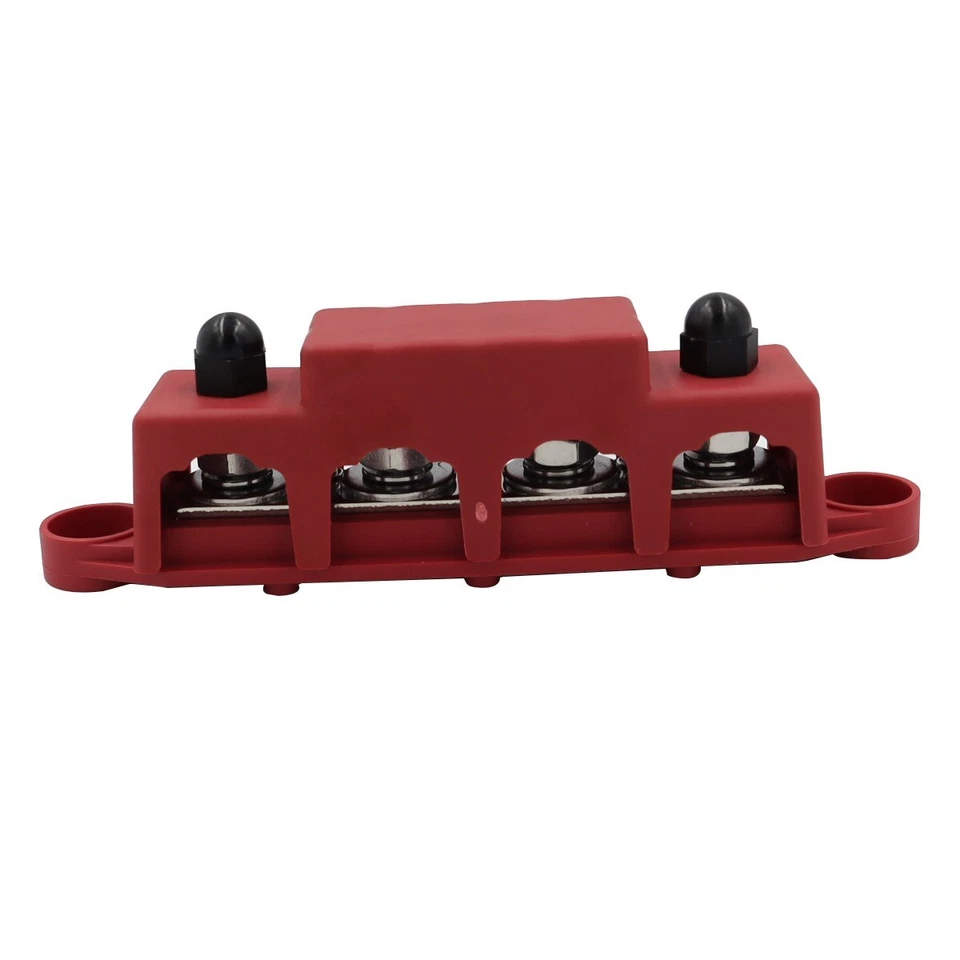 Power Distribution Block 12V 250A Bus Bar 4 x 5/16" Stud Marine, 6 x #8 Screws - Image 2 of 4