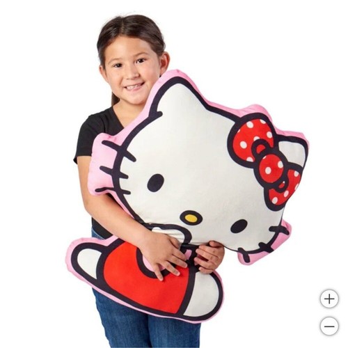 NWT, Sanrio Hello Kitty Cloud Pillow and Blanket Bundle Set, Pink and Red - Picture 3 of 5
